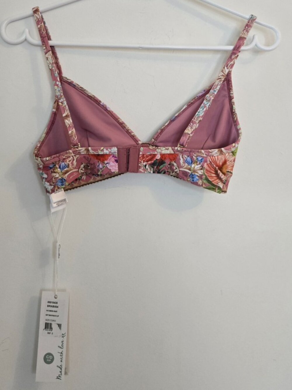 Camilla Patchwork Heart Soft Cup Bra Bralette Crop Top Size XS - Picture 5 of 13